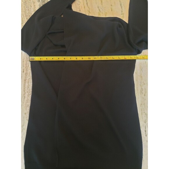 Eddie Bauer Ascent Cardigan Women’s Sz S Wool Blend Black Open Front Knit - Picture 10 of 12